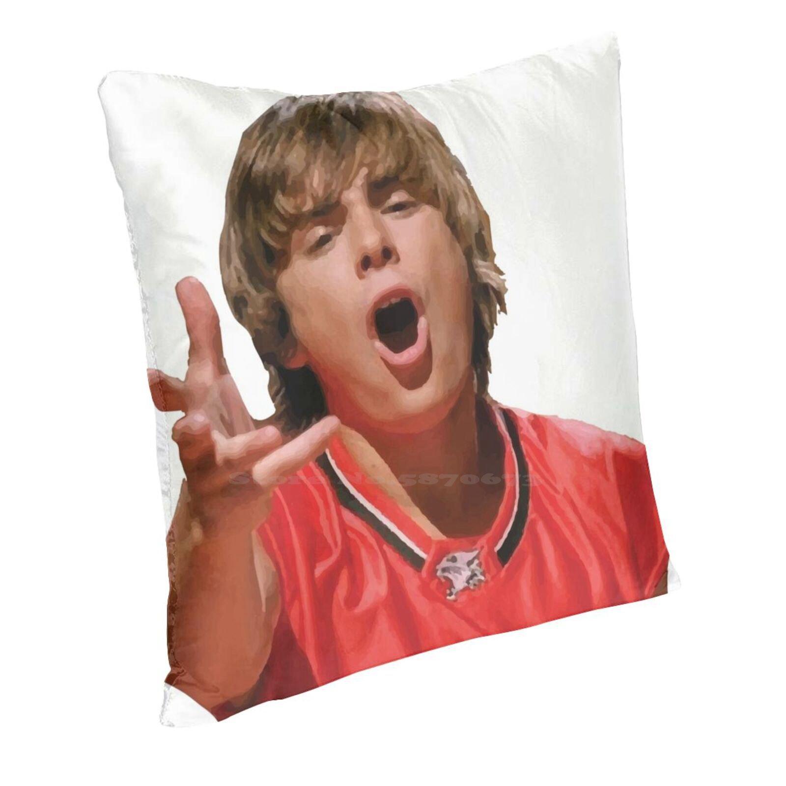 Troy - High School Musical Soft Comfortable Pillowslip Pillowcase High School Musical Hsm Troy Bolton Basketball 14 Peach skin 18*18(CM)-1Pcs