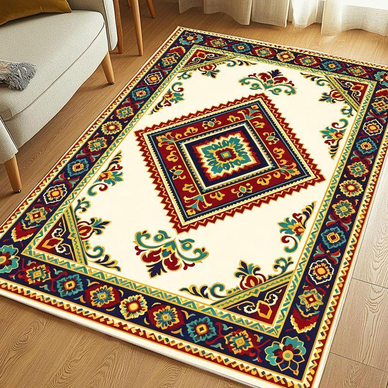 Southwest Aztec Tribe Geometric Carpet Soft Anti Slip Washable Floor Mat Living Room Bedroom Study Ethnic Style Home Decor