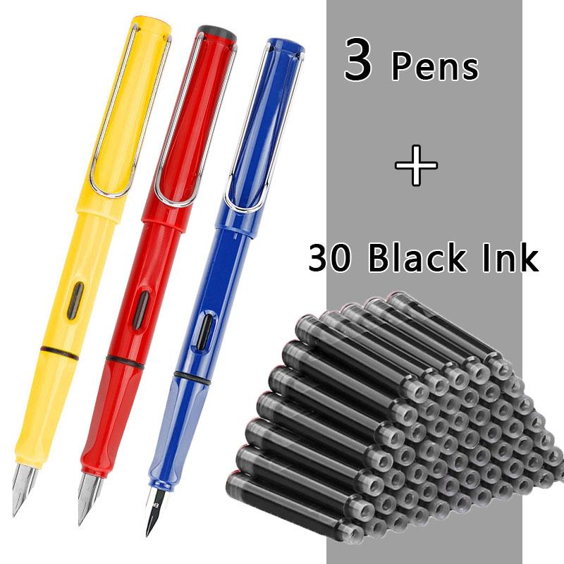 Ricarica standard D1 per penna a sfera, 3 pezzi, inchiostro nero, punta media, sostituibile, a prova di documento, per penne multicolori, impermeabile