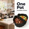 Cooker Divider Insert for 6-8 Quart Oval Crock Pot, Reusable Heat Resistant Liners, Cook Two Meals At Once Without