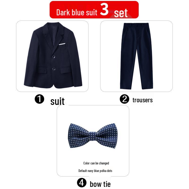Boys' Formal British-Style Suit for Ages 4-12 - Ideal for Flower Boy and Piano Performances