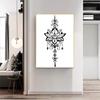 Große Mandala Lotus Pfeil Wandaufkleber Yoga Raum Wohnzimmer Schlafzimmer Namaste Vinyl Heimdekoration Sp-244