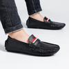 Fashion Fashion Men Leather Bean Shoes Flats Casual Loafers Large Size 38-47 Korean Style Outdoor Non-slip Leather Driving Shoes Shoes