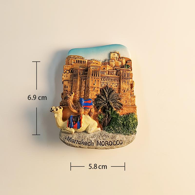 

Morocco marrakech camel 3D Stereoscopic Tourism souvenirs Resin painting Decoration home Refrigerator magnets