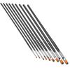 9Pcs Painting Brush Long Rod Nylon Gouache Watercolor Oil Acrylic Artist Paint Tools Black