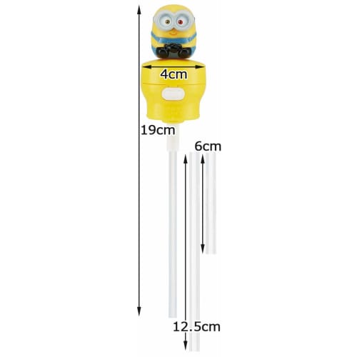 Skater Minions Push-Type Straw Hopper Cap with Mascot, 350ml/500ml Capacity, PSHC6-A