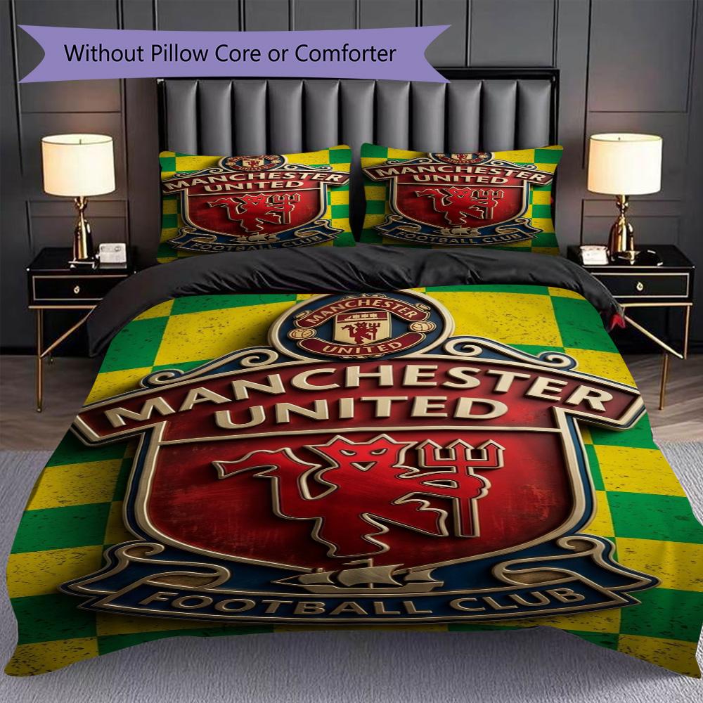 Manchester Legacy Bedding (1 * duvet cover + 2 * pillowcase, without core) 2D Flat Christmas birthday gift Duvet cover and pillowcase Bedding set