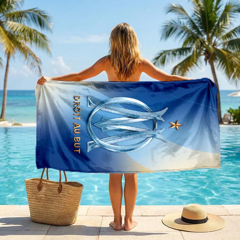 Telo da Spiaggia Asciugatura Rapida in Microfibra Assorbente Portatile da Viaggio Nuoto Olympique Lyonnais FC