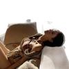 New one-piece triangular swimsuit female sexy tube top covering belly and thin summer new hot spring swimsuit