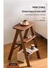 Multifunctional Folding Step Stool: Two-Step Ladder & Storage Rack for Kitchen & Bar