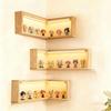 90° Solid Wood Corner Shelf - Decorative Bookshelf & Toy Display Organizer