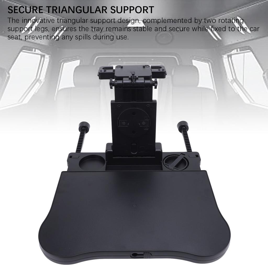 Car Backseat Tray Table Folding Back Seat Back Travel Tray Desk with Phone Drink Holder for Eating Working
