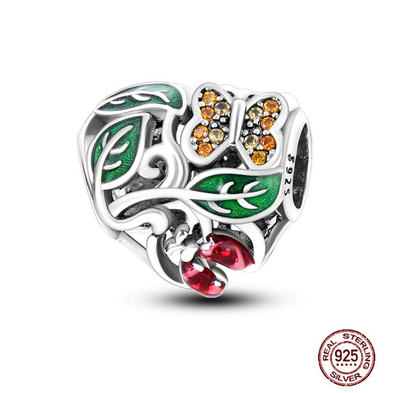 92 Styles Original Copper Green Series Cactus Avocado Clover Charms Bracelet Pendant Diy Clip Beads Women'S Jewelry