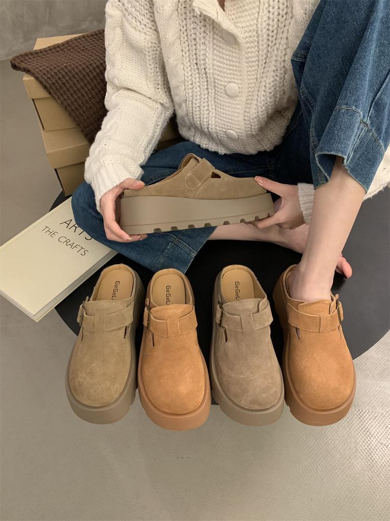 Women Summer Comfy Slippers Sandals Slip on Shoes Loafer Flats Platform Wedge Elthnic Loafer 2025 New Mules For Women