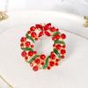 Christmas Brooch Rhinestone Crystal Christmas Pin Personality Brooch All- Clothes Accessories