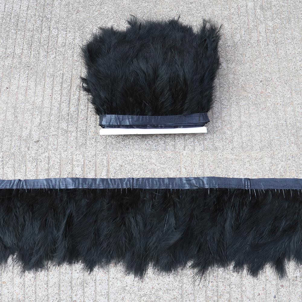 Feather1 Meter soft Marabou Feathers Trim fringe 10-15cm Turkey feather Ribbon for Crafts Clothing Wedding Decoration Sewing Plumes