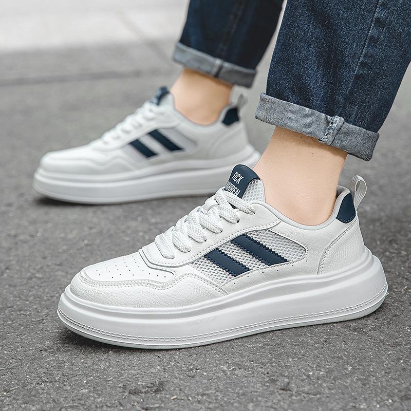 2025 new men's shoes summer breathable thin mesh hollowed net shoes sports and leisure board shoes mesh white tide shoes