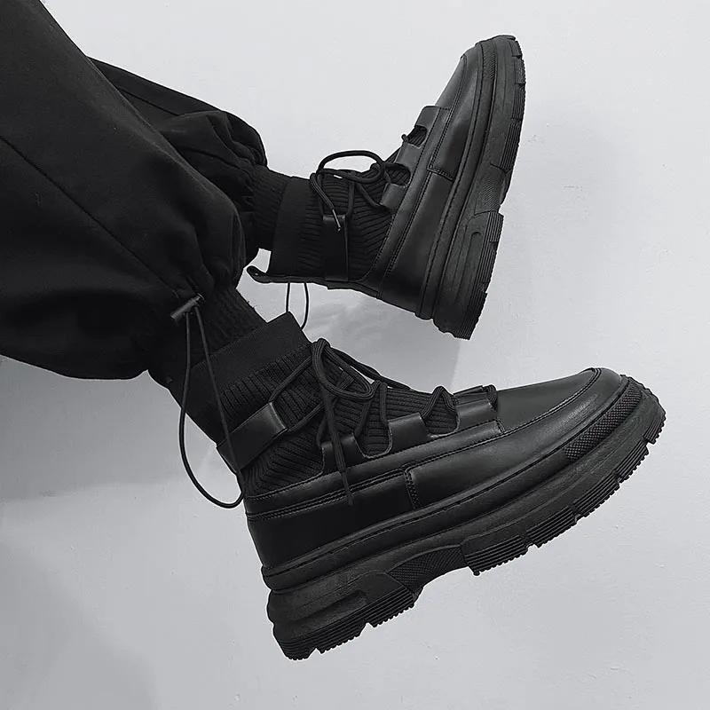 

Новая весенне-осенняя мужская обувь Классическая Лидер продаж Толстая подошва Износостойкая Обувь для спорта на открытом воздухе Модная Универсальная Повседневная обувь 44 чёрный