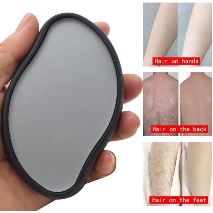 Épilateur Crystal Hair Eraser | Épilateur d'épilation Physique indolore pour Femme | D'Outil D'éPilation de Corps (Noir)
