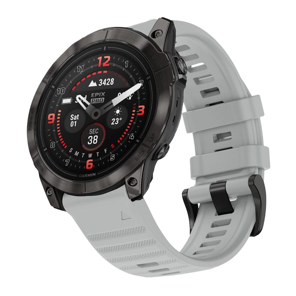 Outdoor Sports Band for Garmin Epix Pro 47mm 51MM Waterproof and Sweatproof Garmin Quick Fit Silicone Band for 22mm 26mm Quick Fit