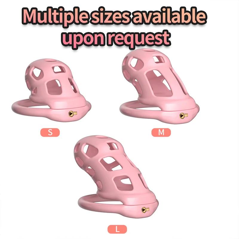 Men Silicone Chastity Cage Cock Lock Penis Ring for Sissy Men Stretcher BDSM Gay Training Anti-Cheating Urethral Lock Cock