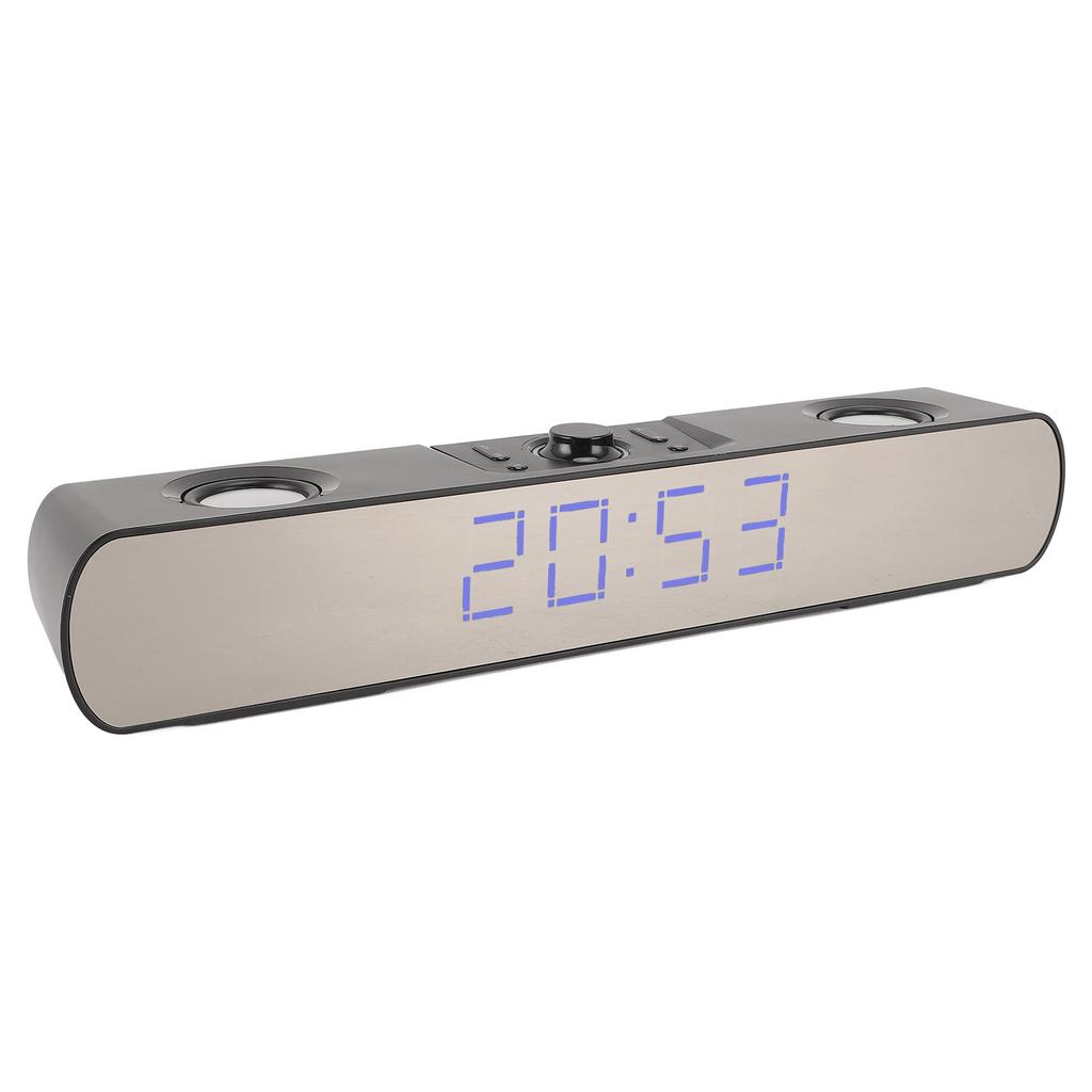 Computer Speaker HiFi Stereo Built In Subwoofer Support USB   In PC Gaming Speaker with Alarm Clock FM Radio for Laptop Display