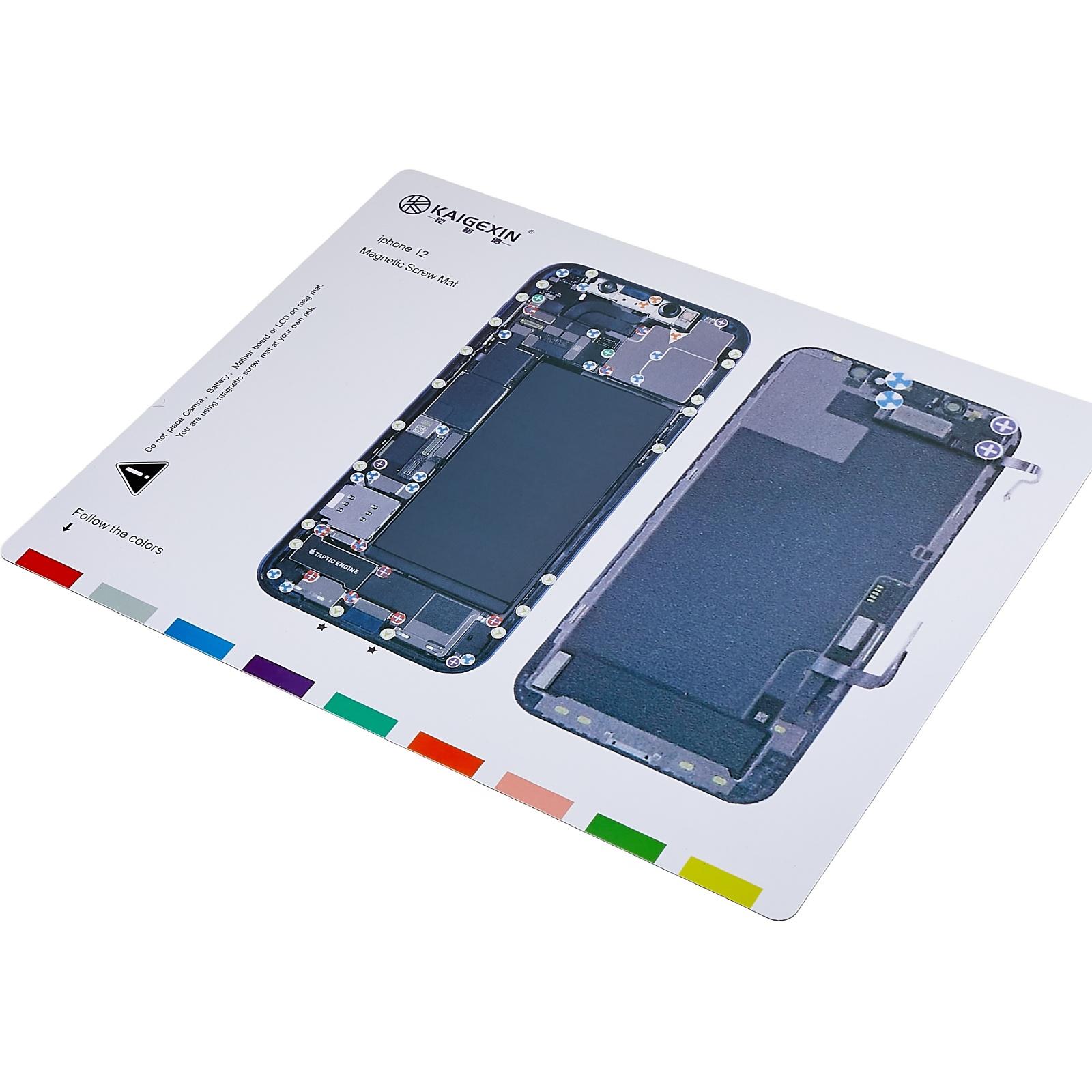 

KAIGEXIN Магнітний килимок для гвинтів для iPhone 12 6,1 дюйма Робочий килимок Інструмент для допомоги в ремонті мобільного телефону Type A