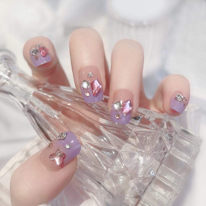 Wearing Hand Nail Nails Fashion Highgrade Pure Wind Rhinestone Nail Patch Style