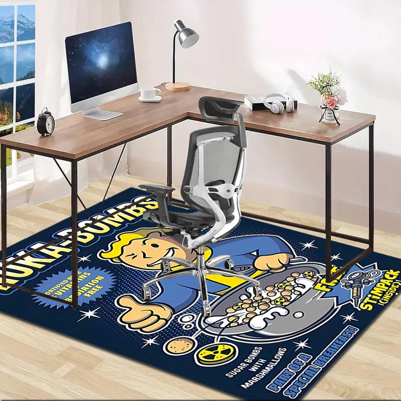 1pc NUKA-BOMBS Fallout1 Design Area Rug - Non-Slip, Soft & Cozy Floor Mat for Living Room, Bedroom, Office - Indoor/Outdoor Decorative Carpet