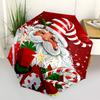 1pc Christmas Santa Claus Automatic Opening/Closing Umbrella, Portable Tri-Fold Design, 8-Bone Iron Frame Outdoor Umbrella, Festive Gift for Fans, Tra