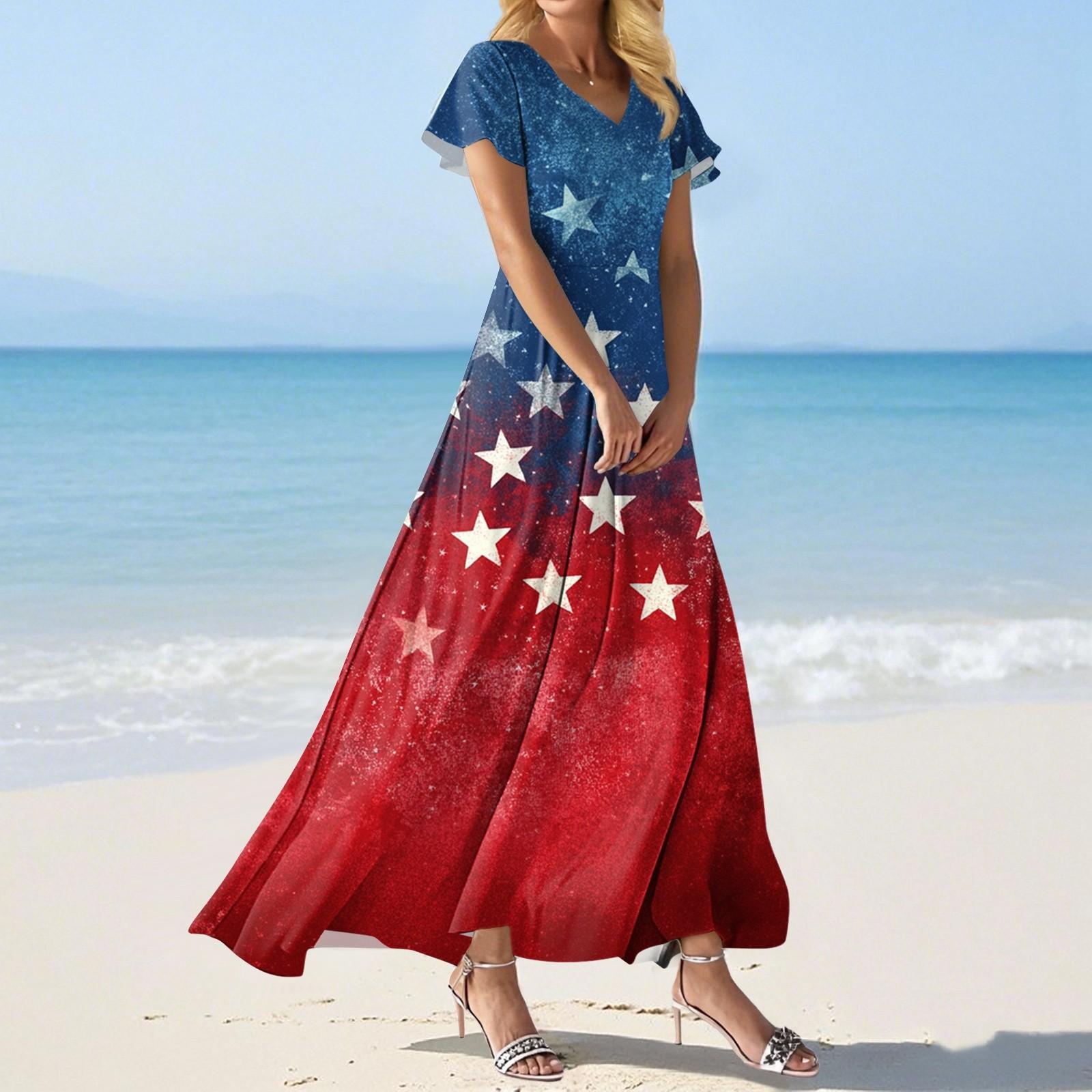 

Модное Женское свободное повседневное платье с V-образным вырезом, короткими рукавами и высокой талией M