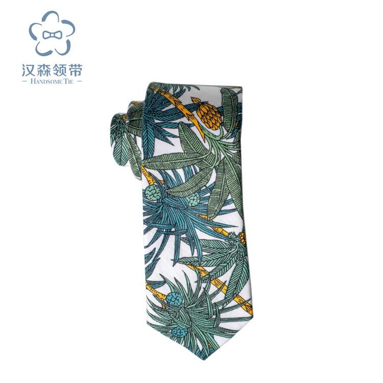 Printed Wedding Men'S Tie Casual Floral Cotton Tie Men'S Tie