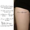 1 Sheets English Inspirational Quotes Words Tattoo Floral Butterfly Elements Temporary Body Art Sticker Waterproof