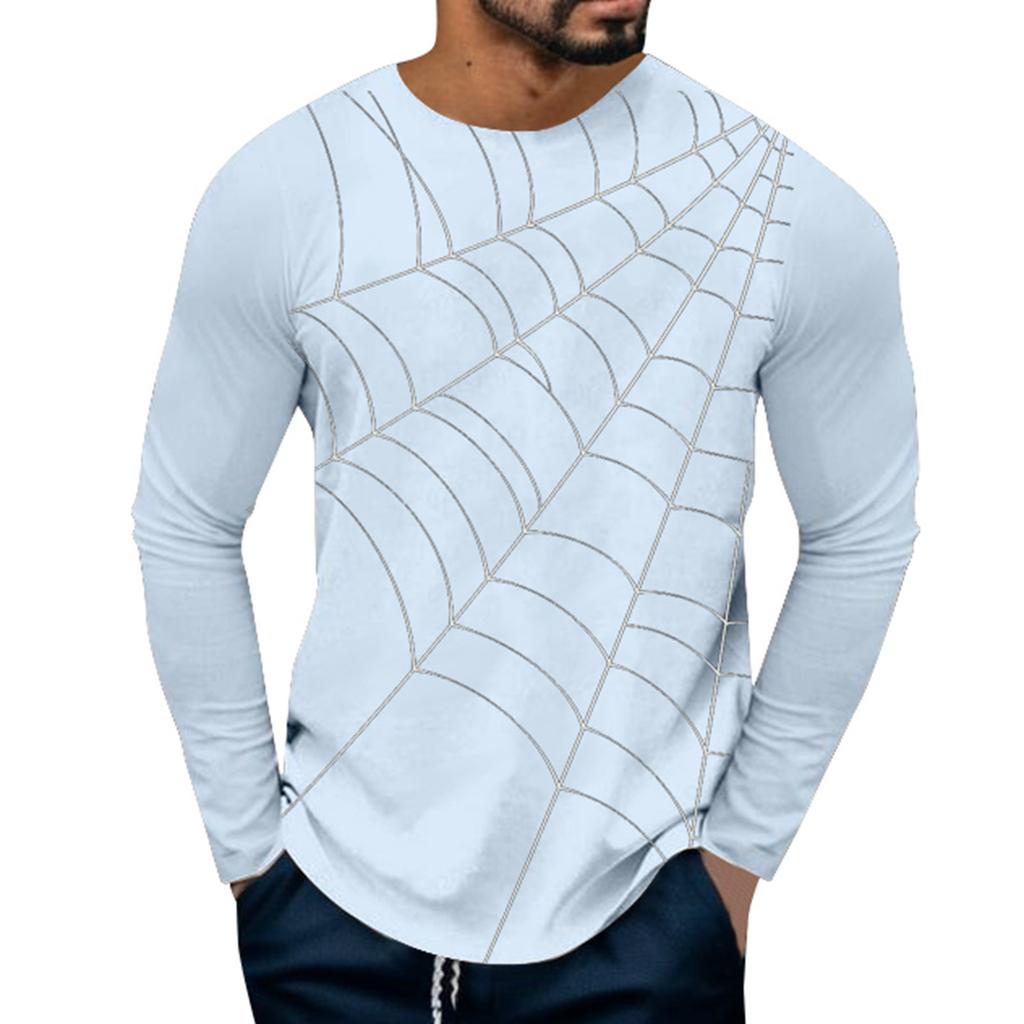 Dame o-hals langermet 3d-print t-skjorte