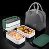 Adult Double Layer 3 Compartment Stainless Steel Insulated Bento Box Lunch Container with Bag Microwave Safe for Men & Women