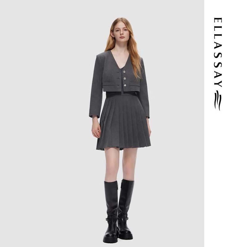 

ELLASSAY Women s Two-Piece Preppy Knit Dress EWD353Y03400 M