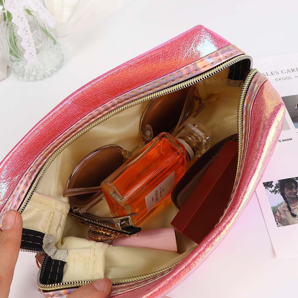 Travel Convenient Waterproof Cute Lovely PU Leather Makeup Bag Storage Bag Cosmetic Bag Laser Bag