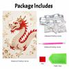 Kit Perla del Drago 5D Fai da Te con Strass Rotondi Artigianato Artistico per Adulti Decorazione Murale per la Casa Design Senza Cornice Adatto ai Principianti
