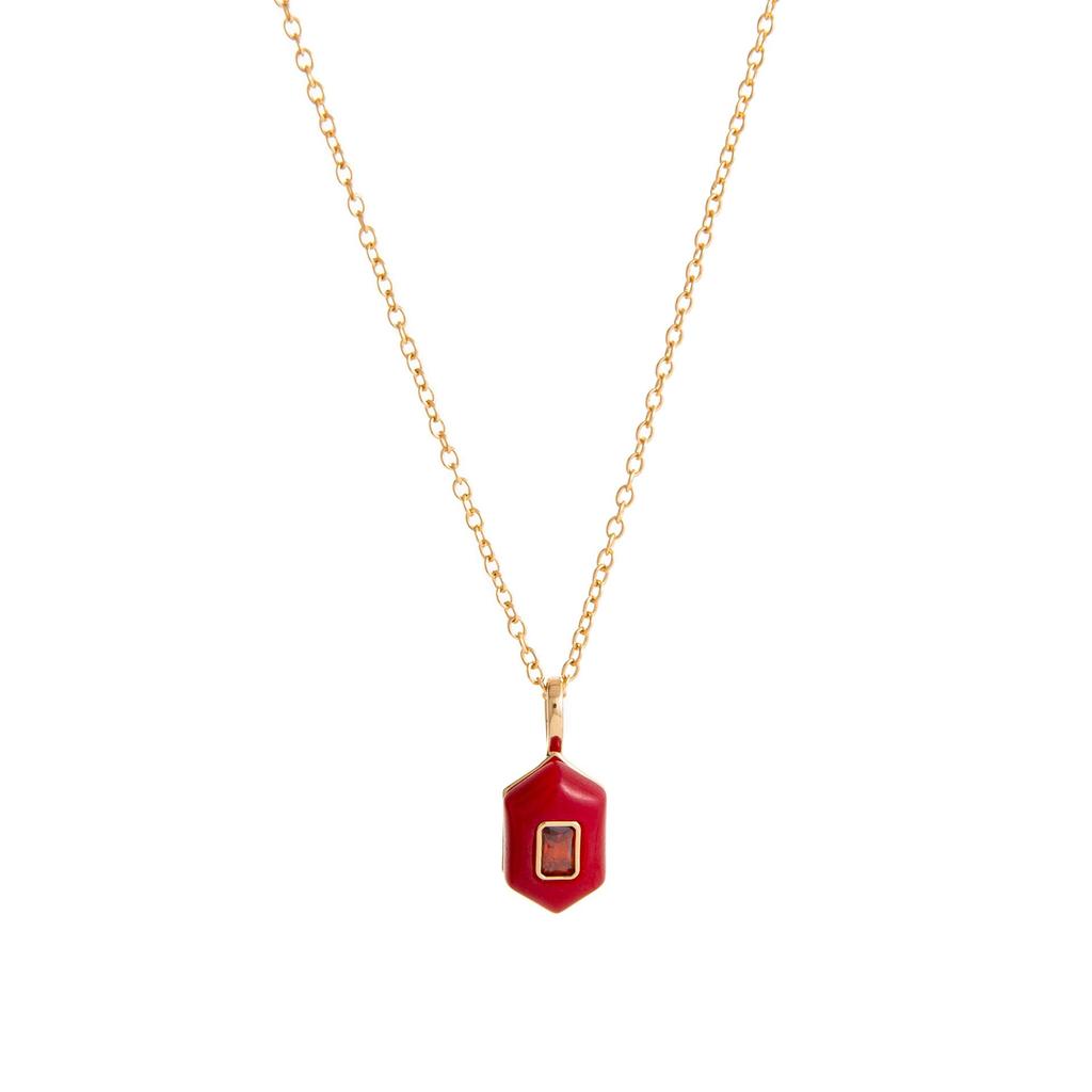 Eco-friendly Natural Stone Hexagonal Energy Necklace for Women