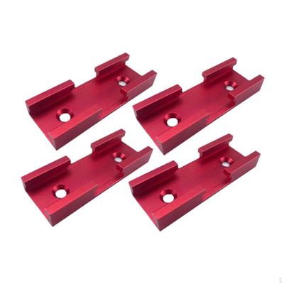 4 Pieces Woodworking T Tracks Cross Connector with Predrilled Mounting Holes Sturdy Double Cut Jig