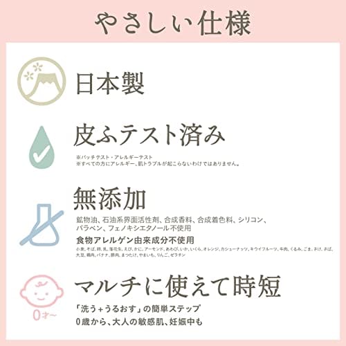 Mamagokoro Milk-Type Body Lotion for Sensitive Skin In Babies and Adults, 200ml (99.8% Plant-Derived, All-in-One Face and Body Lotion, Made with Japan