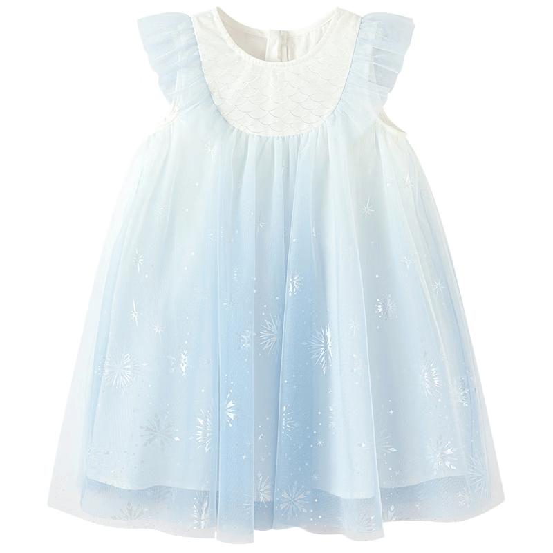 Balabala balaOne Girls' 2026 Summer Gradient Mesh Princess Dress