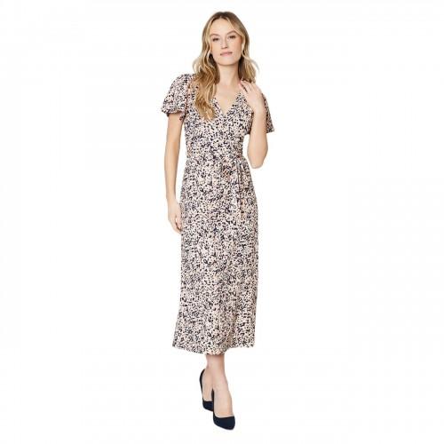 Dorothy Perkins Dam/Damer Abstrakt Omlott Volang Midi Klänning