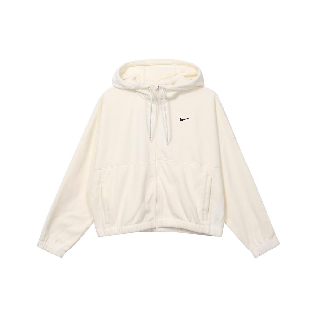 Nike Solid Color Logo Hooded Training Jacket Women Jackets White FB5639-110