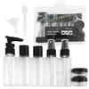 Set of Travel Containers for Airplane Cosmetic Accessories 9in1