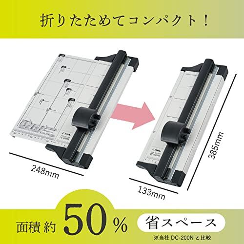 CARL DC-2000N Slim Paper Cutter, A4 Compatible, 10-Sheet Capacity, A4 Long Edge (Cut Width: 310mm)