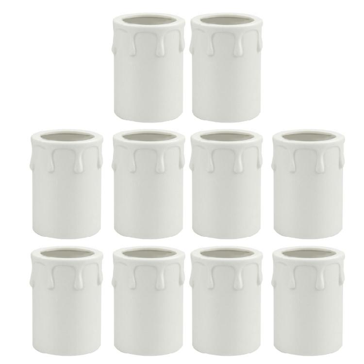 Elegant Chandelier Candle Light Socket Cover 10/20Pcs 44x60mm Plastic Sleeves for Candelabra Bases and Festival Decors