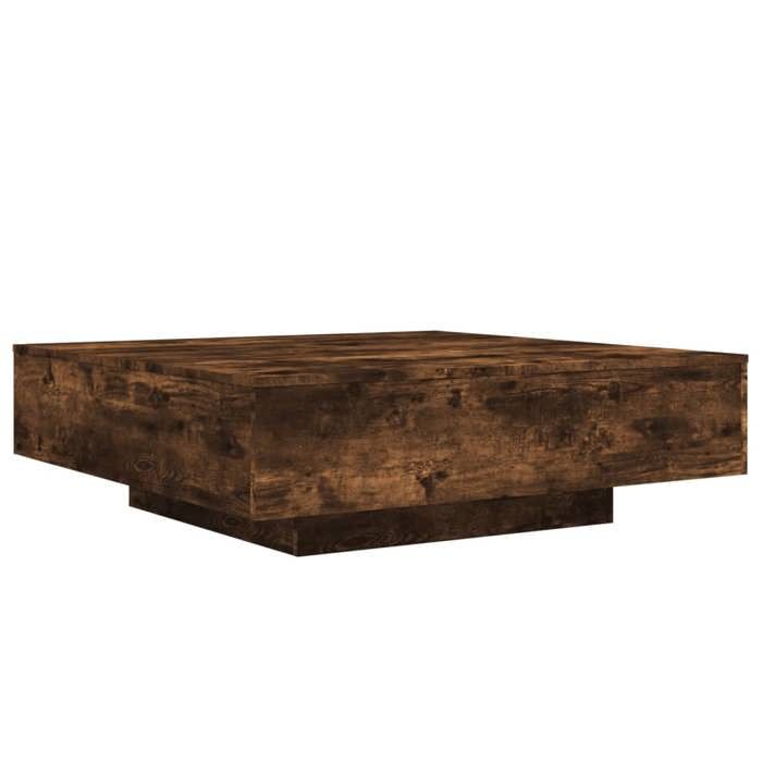 VidaXL Table basse chêne fumé 100x100x31 cm bois d'ingénierie 836599