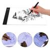 A4 TY H Typ C Tragbares Schreib-Zeichen-Cartoon-LED-Whiteboard, wasserdicht, mit Schwarz