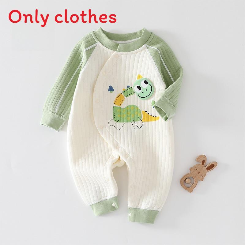 Baby Warm Fleece Baby Romper With Cartoon Animals Print Design For Winter And Autumn Newborns Baby Clothes